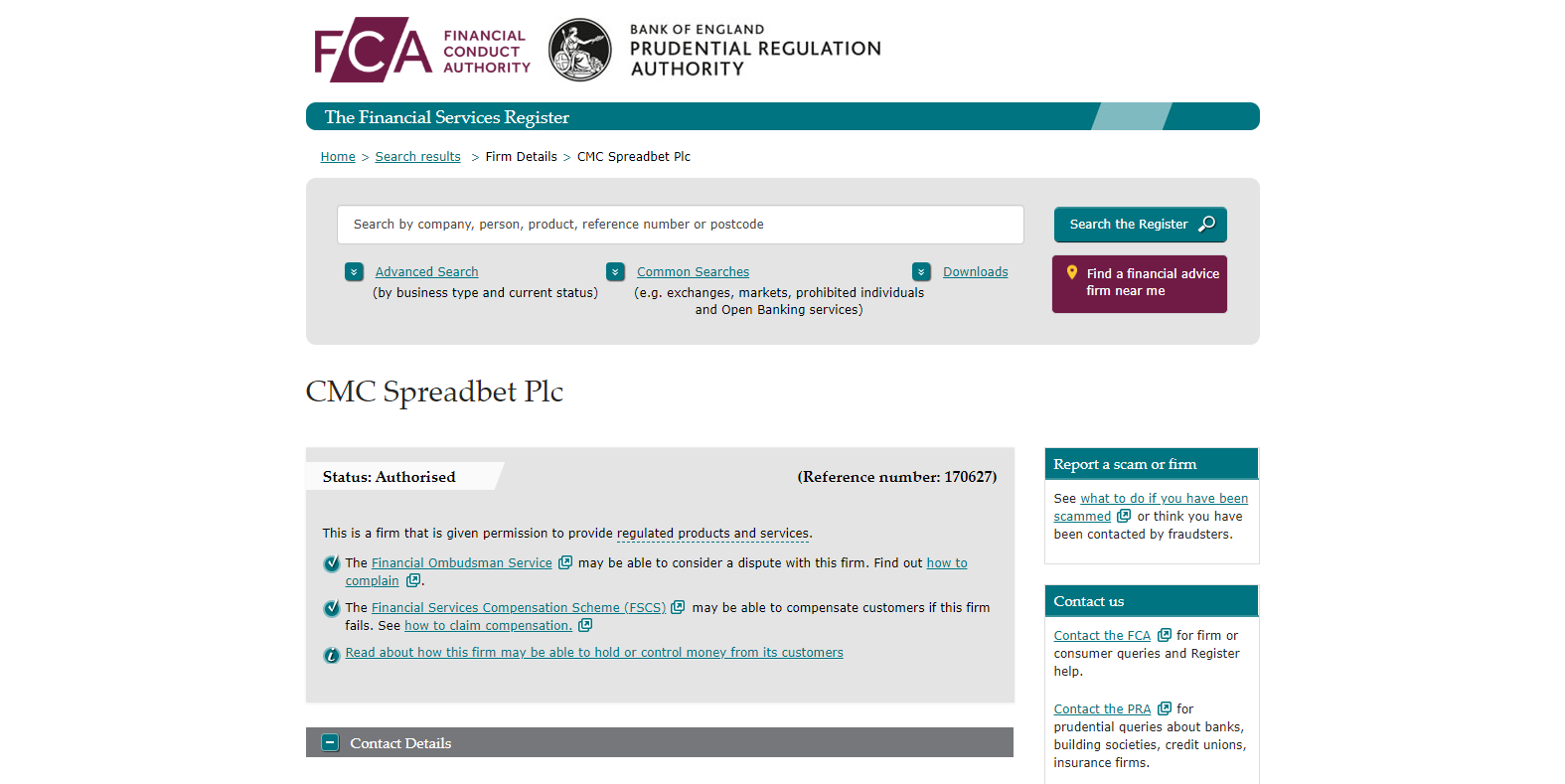 CMC Markets FCA Regulation Speadbet